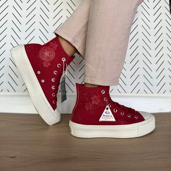 ⭐Converse Chuck Taylor All Star Lift 3D Floral 7.5 Womens Shoes Sneaker A12810C - Picture 1 of 13